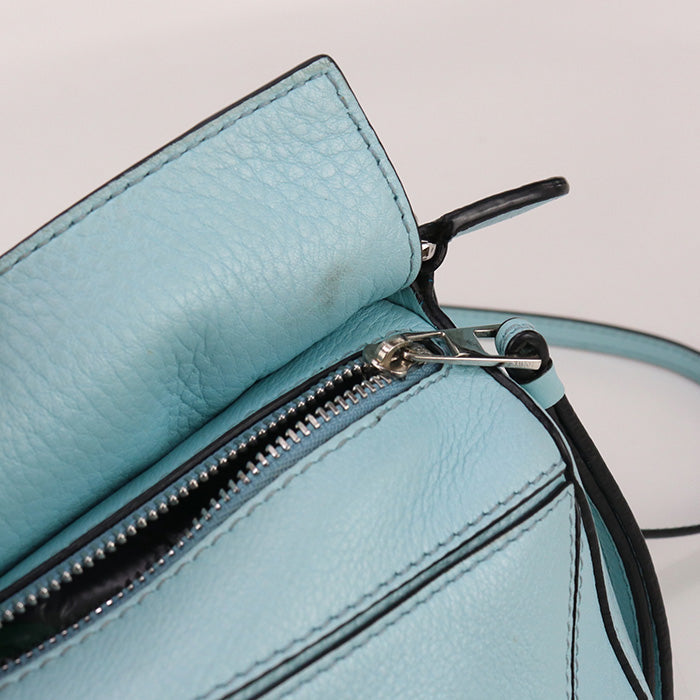LOEWE Puzzle bag mini Handbag shoulderbag Calfskin blue Women