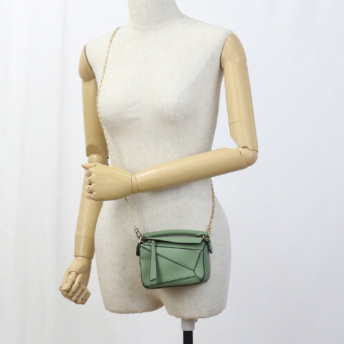 LOEWE LO86293 Puzzle bag nano Handbag leather Green Women