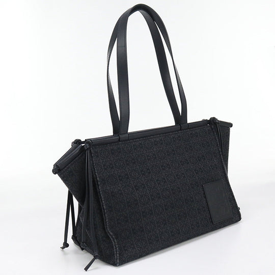 LOEWE Cushion tote anagram Tote Bag Jacquard Black Women