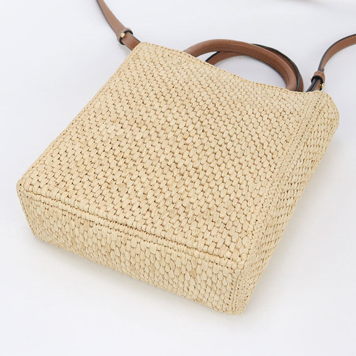 LOEWE A563R18X02 Basket bag Standard A5 Tote Bag 2WAY handbag Raffia, leather beige Women