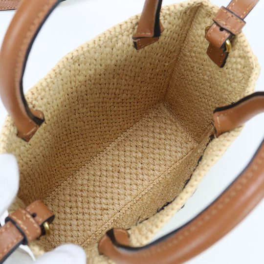 LOEWE A563R18X02 Basket bag Standard A5 Tote Bag 2WAY handbag Raffia, leather beige Women