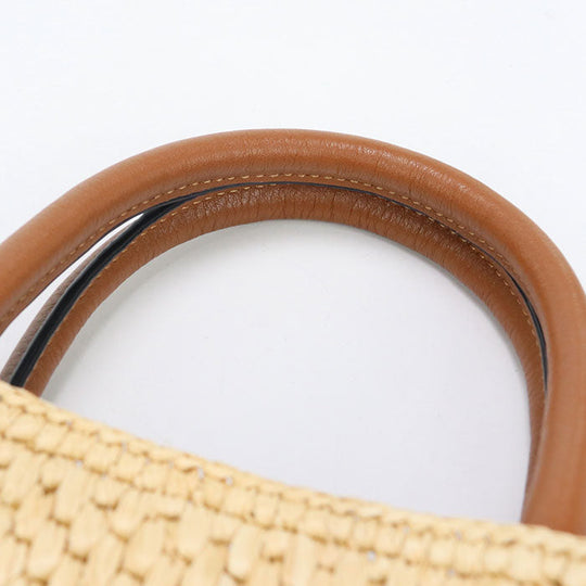 LOEWE A563R18X02 Basket bag Standard A5 Tote Bag 2WAY handbag Raffia, leather beige Women