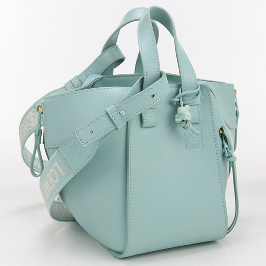 LOEWE A538H13X02 Handbag Hammock Bag Compact 2WAY bag satin calf Aquamarine Women