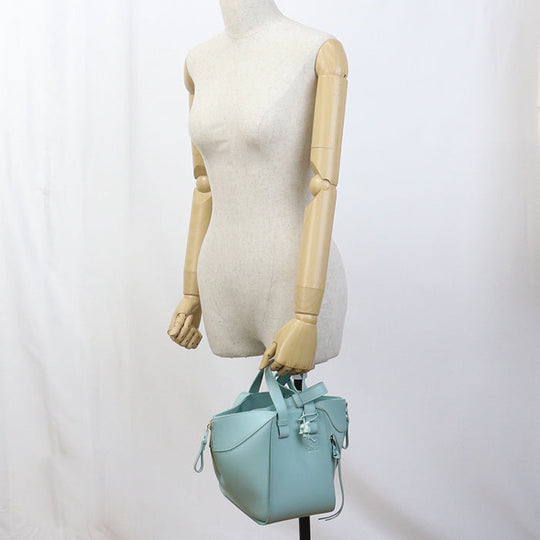 LOEWE A538H13X02 Handbag Hammock Bag Compact 2WAY bag satin calf Aquamarine Women