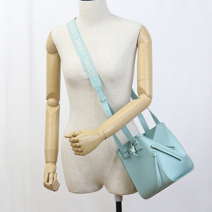 LOEWE A538H13X02 Handbag Hammock Bag Compact 2WAY bag satin calf Aquamarine Women