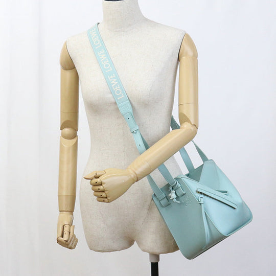 LOEWE A538H13X02 Handbag Hammock Bag Compact 2WAY bag satin calf Aquamarine Women