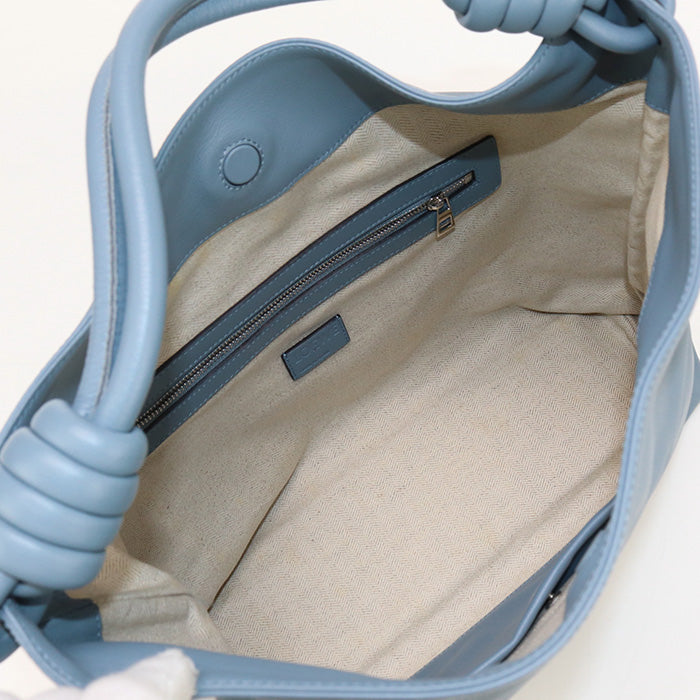 LOEWE Flamenco hobo small Semi-Shoulder Calfskin blue Women