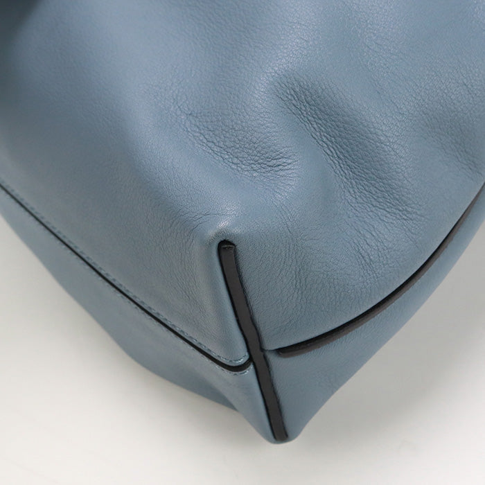 LOEWE Flamenco hobo small Semi-Shoulder Calfskin blue Women