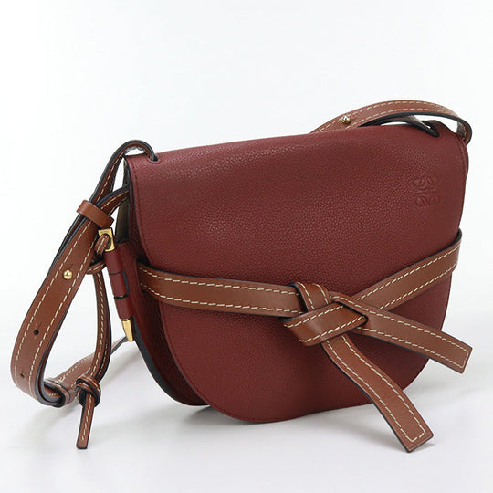 LOEWE Gate Dual Bag Shoulder Bag Calfskin red Women