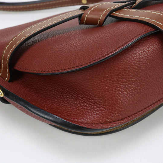 LOEWE Gate Dual Bag Shoulder Bag Calfskin red Women