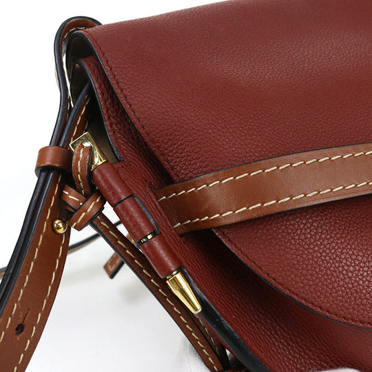 LOEWE Gate Dual Bag Shoulder Bag Calfskin red Women
