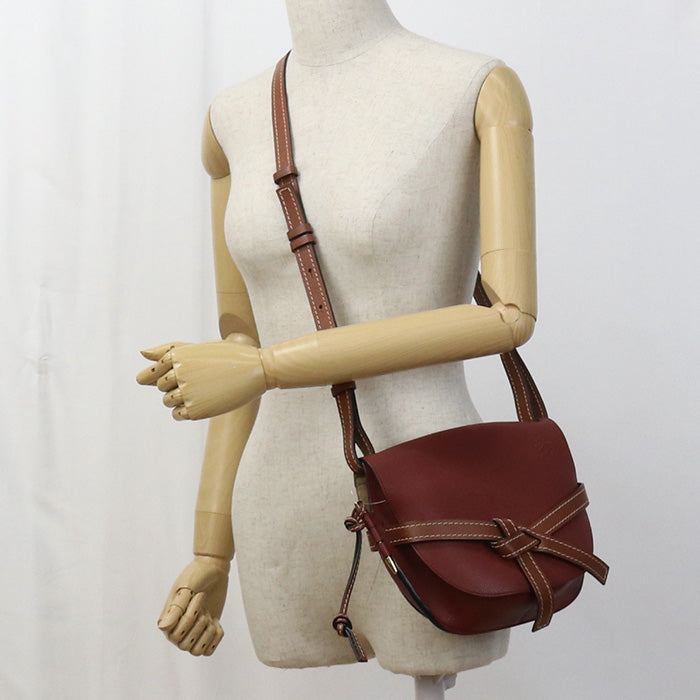 LOEWE Gate Dual Bag Shoulder Bag Calfskin red Women