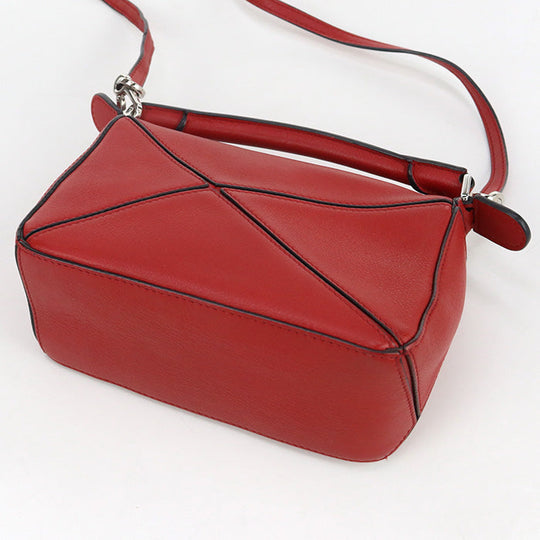 LOEWE Handbag Puzzle bag mini 2WAY bag leather Red Women
