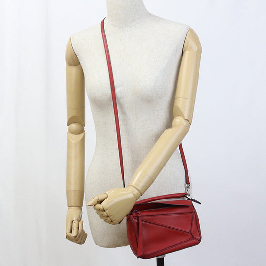 LOEWE Handbag Puzzle bag mini 2WAY bag leather Red Women