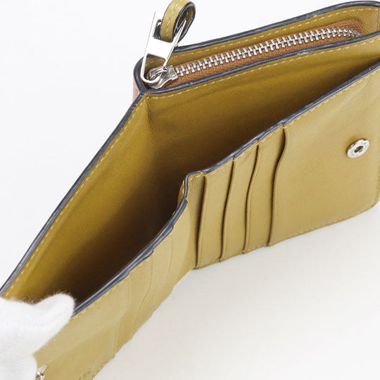 LOEWE Compact zip wallet anagram Folded wallet Calfskin  brown Women