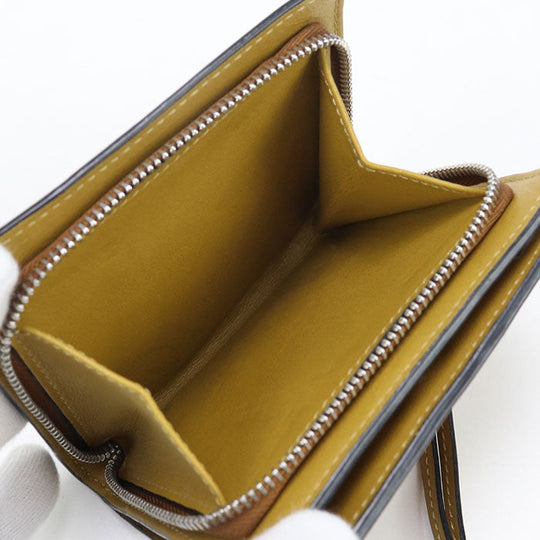 LOEWE Compact zip wallet anagram Folded wallet Calfskin  brown Women