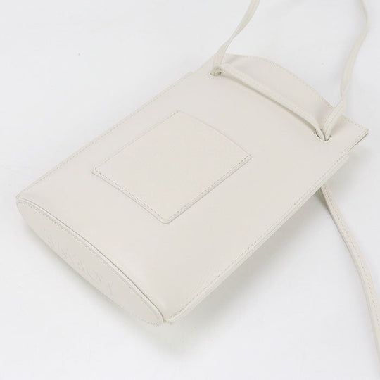 LOEWE LO89147 Dice Pocket Shoulder Bag Calfskin White Women