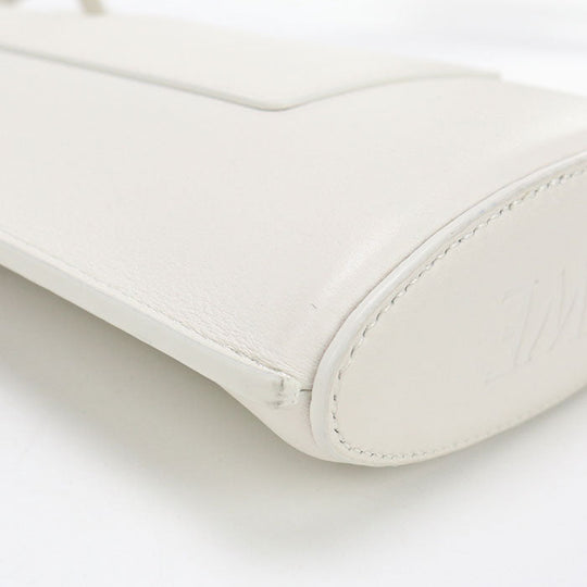 LOEWE LO89147 Dice Pocket Shoulder Bag Calfskin White Women