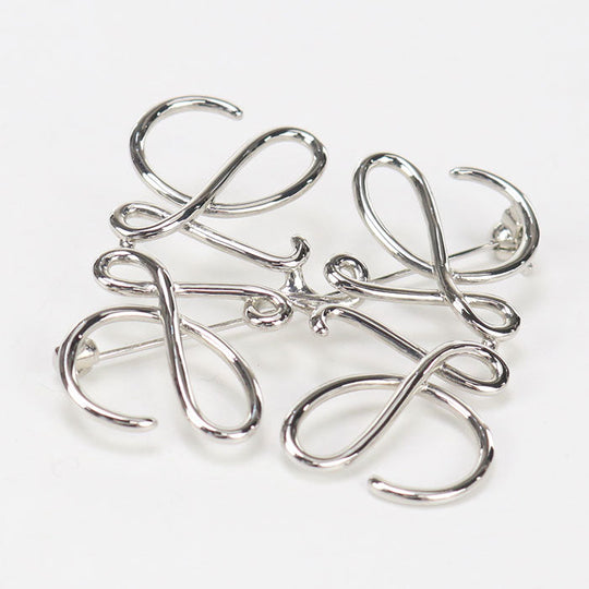 LOEWE 111.25.020 Brooch anagram Brooch metal Silver Women (unisex)