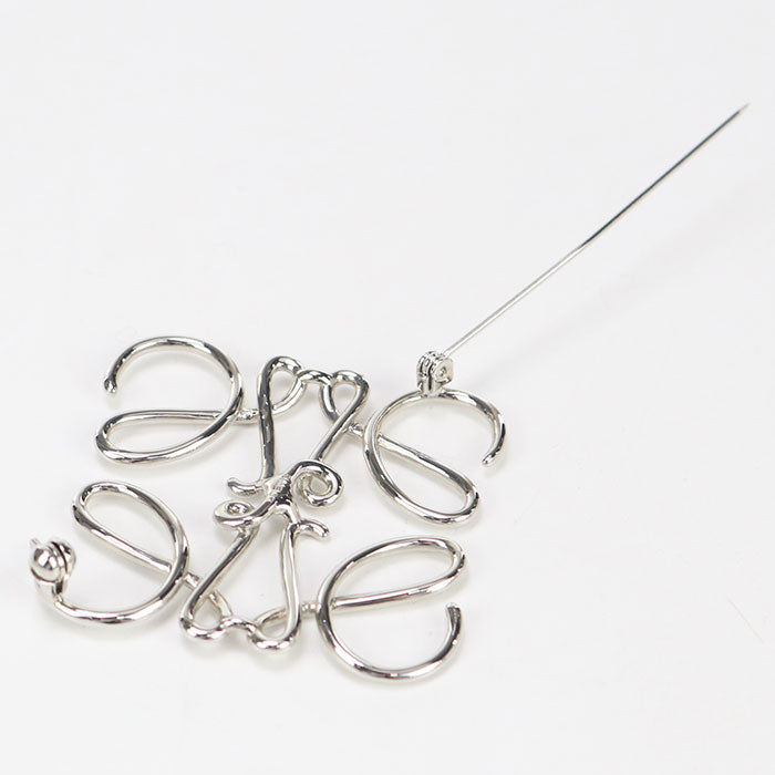 LOEWE 111.25.020 Brooch anagram Brooch metal Silver Women (unisex)