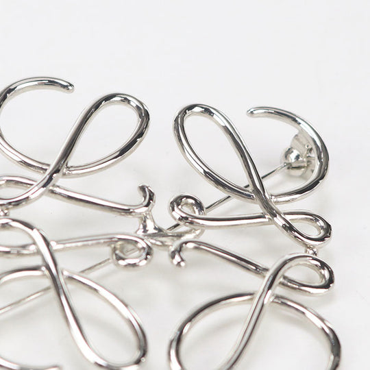 LOEWE 111.25.020 Brooch anagram Brooch metal Silver Women (unisex)