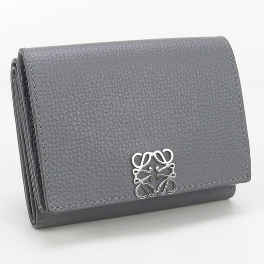 LOEWE LO89545 Trifold wallet anagram Three fold wallet Calfskin Gray Women