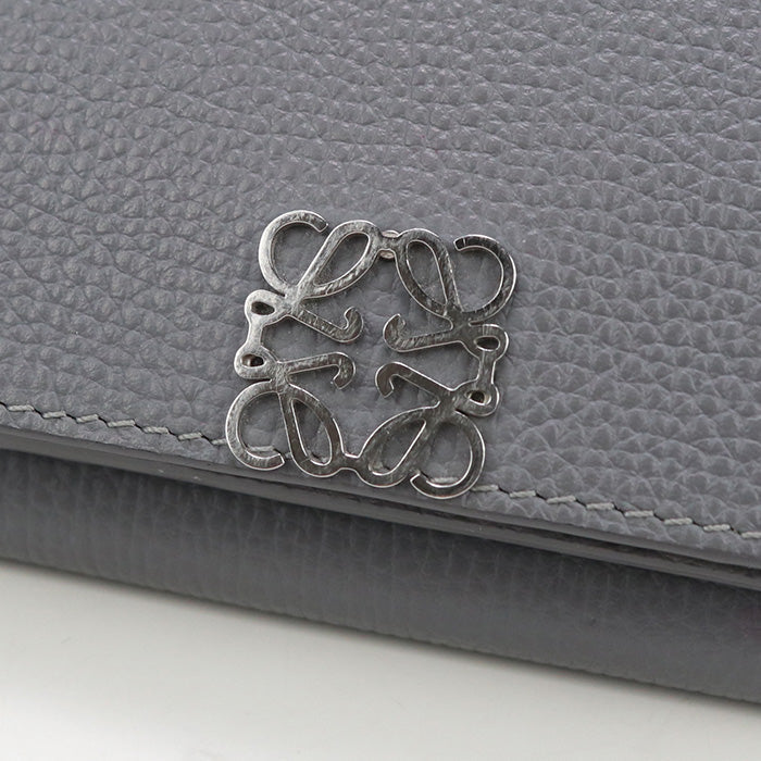 LOEWE LO89545 Trifold wallet anagram Three fold wallet Calfskin Gray Women