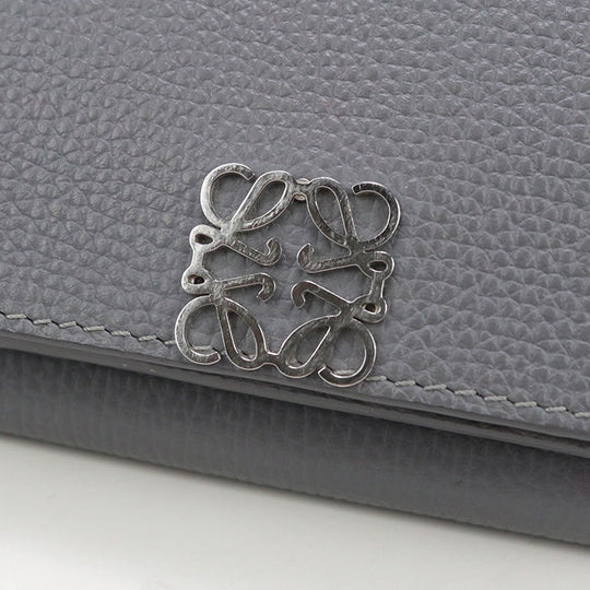 LOEWE LO89545 Trifold wallet anagram Three fold wallet Calfskin Gray Women