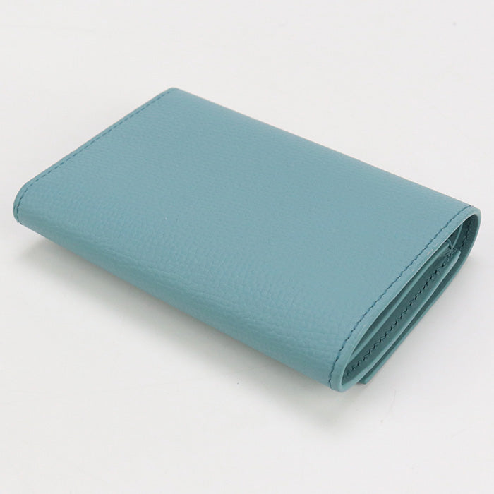 LOEWE LO89546 Vertical wallet small anagram Threefold wallet Calfskin blue Women