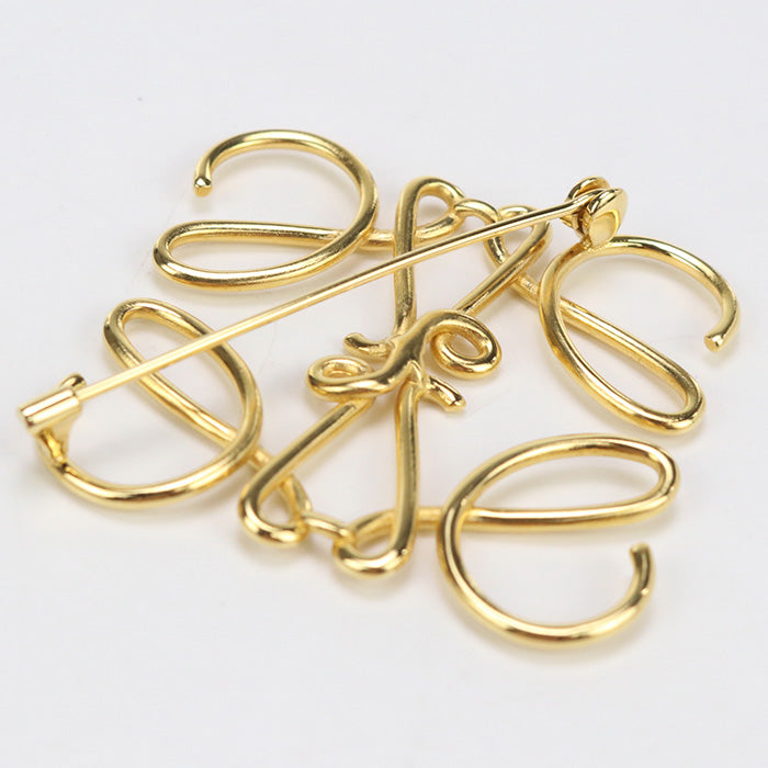 LOEWE LO89566 Brooch anagram Brooch metal gold Women