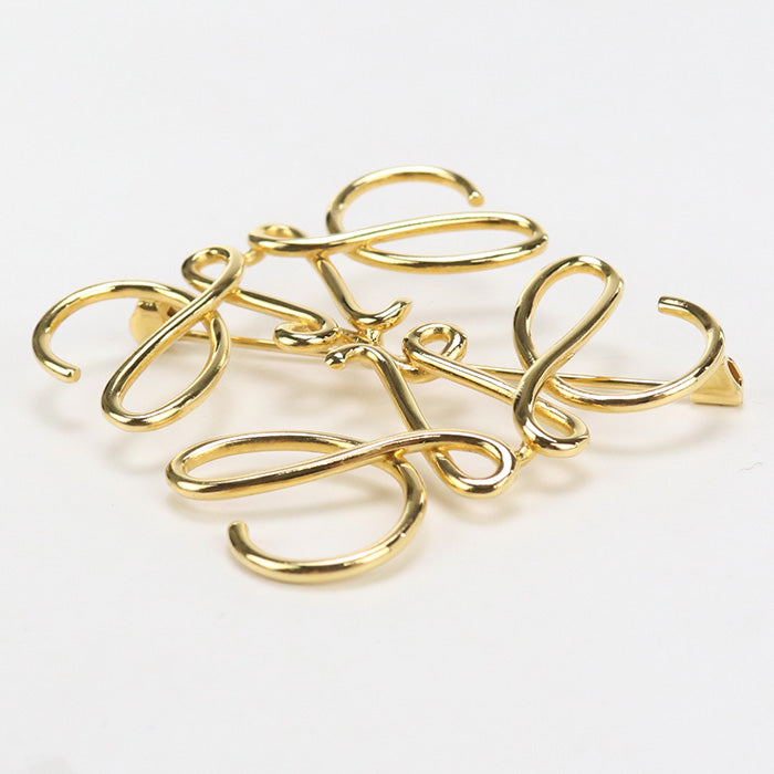 LOEWE LO89566 Brooch anagram Brooch metal gold Women