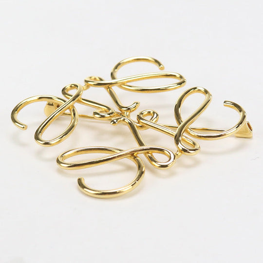 LOEWE LO89566 Brooch anagram Brooch metal gold Women
