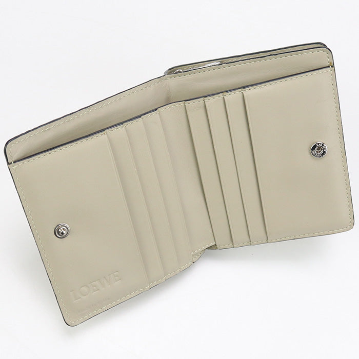 LOEWE LO89646 Folded wallet repeat Calfskin beige Women