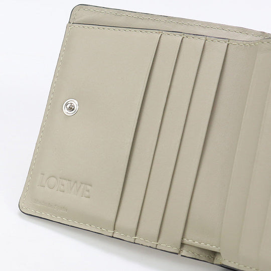 LOEWE LO89646 Folded wallet repeat Calfskin beige Women