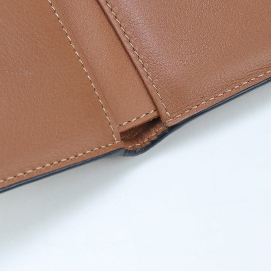 LOEWE C821TR2X02 Tri-fold wallet anagram Trifold wallet pebble grain calf Brown Women