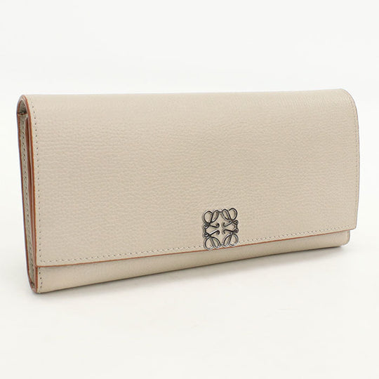 LOEWE C821ACWX01 Long Wallet anagram Continental Wallet leather beige Women