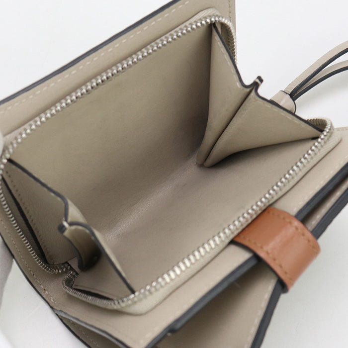 LOEWE C660Z41X01 Bi-fold wallet Compact zip wallet soft grain calfskin green Women