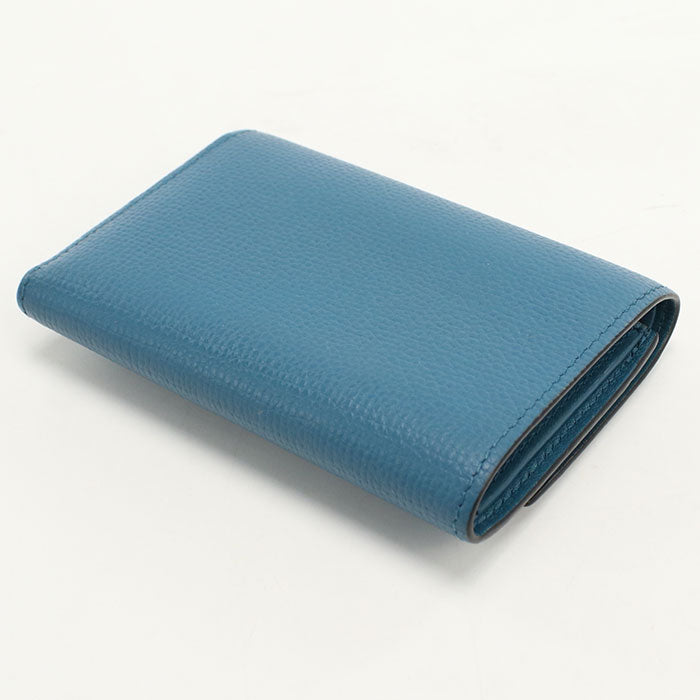 LOEWE C821S33X01 Tri-fold wallet anagram Vertical Small Wallet leather blue Women
