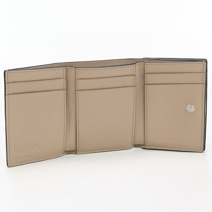 LOEWE Trifold wallet anagram Three fold wallet Calfskin gray Women