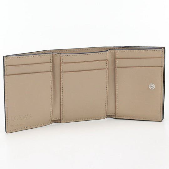 LOEWE Trifold wallet anagram Three fold wallet Calfskin gray Women