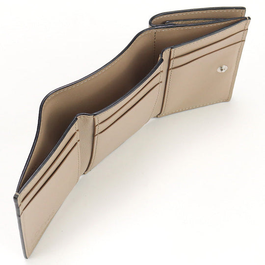 LOEWE Trifold wallet anagram Three fold wallet Calfskin gray Women