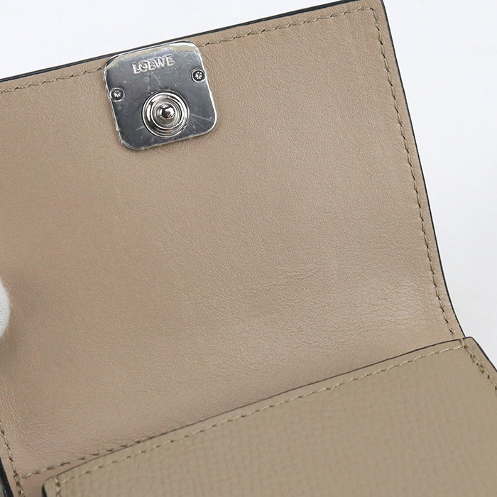 LOEWE Trifold wallet anagram Three fold wallet Calfskin gray Women