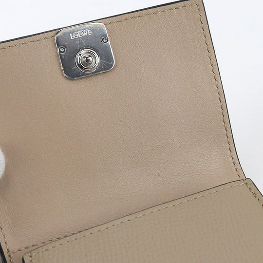 LOEWE Trifold wallet anagram Three fold wallet Calfskin gray Women