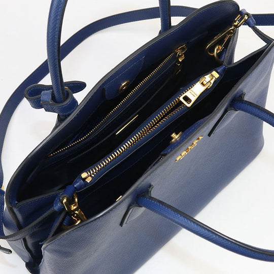 PRADA Handbag Safiano 2WAY handbag leather blue Women