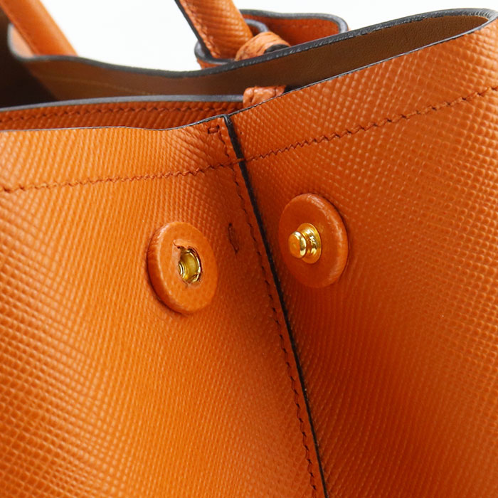 PRADA BN2823 Tote Bag Safiano quiel 2WAYTote Bag leather Orange Women