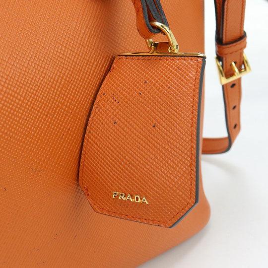 PRADA BN2823 Tote Bag Safiano quiel 2WAYTote Bag leather Orange Women