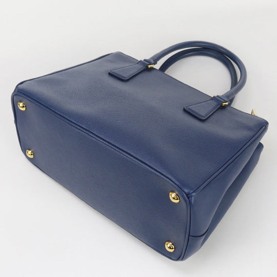 PRADA 1BA863 NZV F0016 Medium bag Galleria Tote shoulde Bag leather blue Women