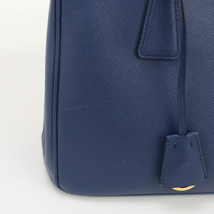 PRADA 1BA863 NZV F0016 Medium bag Galleria Tote shoulde Bag leather blue Women