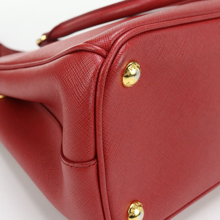 PRADA 1BA863 Medium bag Galleria Tote Bag shoulder bag leather red Women
