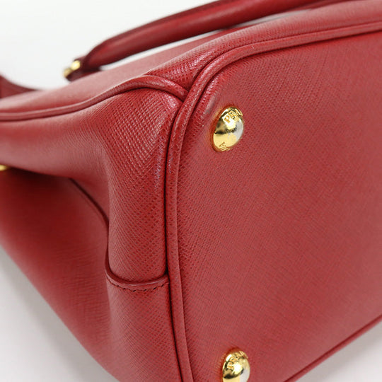 PRADA 1BA863 Medium bag Galleria Tote Bag shoulder bag leather red Women